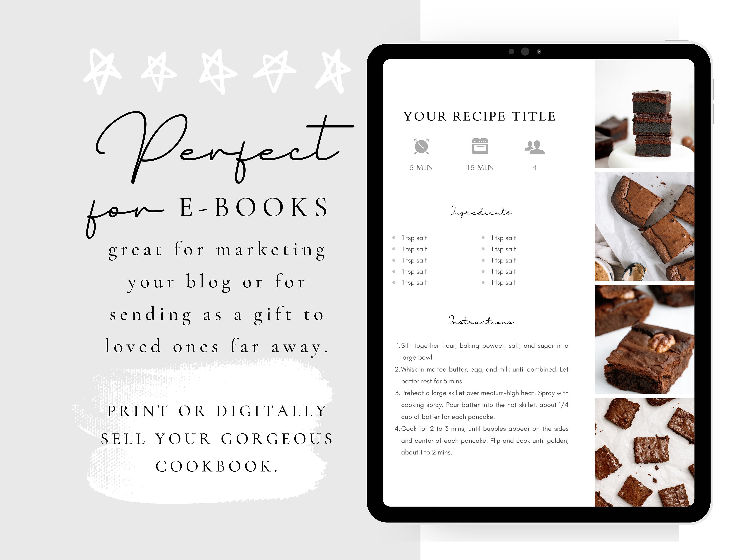 Editable Cookbook Template for Canva | Cook Book Template | Family ...