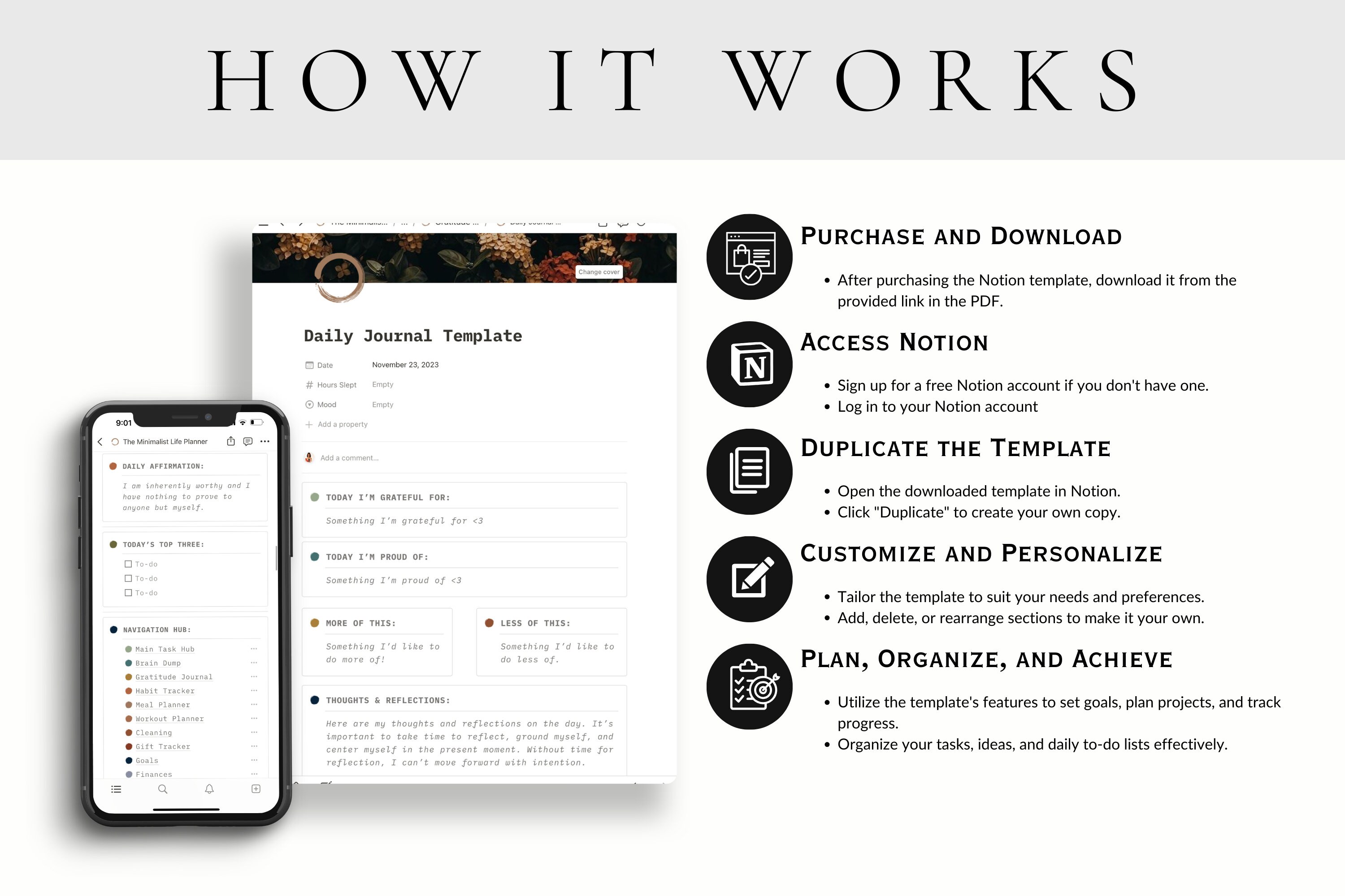 Notion content planner template all in one blog and life planner notion