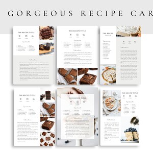 Editable Cookbook Template | Canva Cook Book | Family Recipes Cook Book Template | PDF Cookbook | Recipe E-Book | Food Blogger image 4