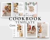 Christmas Family Cookbook Template | Editable Family Recipes Book | Editable Recipe Book | Unique Family Christmas Gift Idea | Cook Book