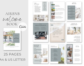 Airbnb Welcome Book Template| House Rules Book | Short Term Rental Guidebook | VRBO Host | Airbnb Checklist | Airbnb Welcome Book Template