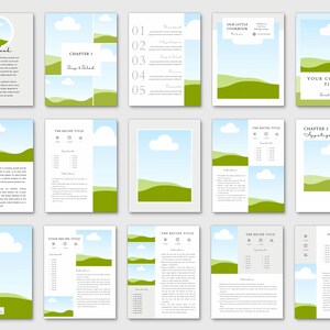 Drag and drop editable custom cookbook template.