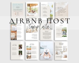 Nowoczesny szablon powitalny Airbnb | Szablon wynajmu krótkoterminowego | Gospodarz Airbnb | Zasady wynajmu wakacyjnego | Przewodnik VRBO | House Manuel