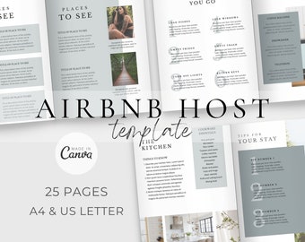 Airbnb Guidebook Template | Welcome Book | House Rules Book | Short Term Rental Guidebook | VRBO Host | Airbnb Checklist | Airbnb Template