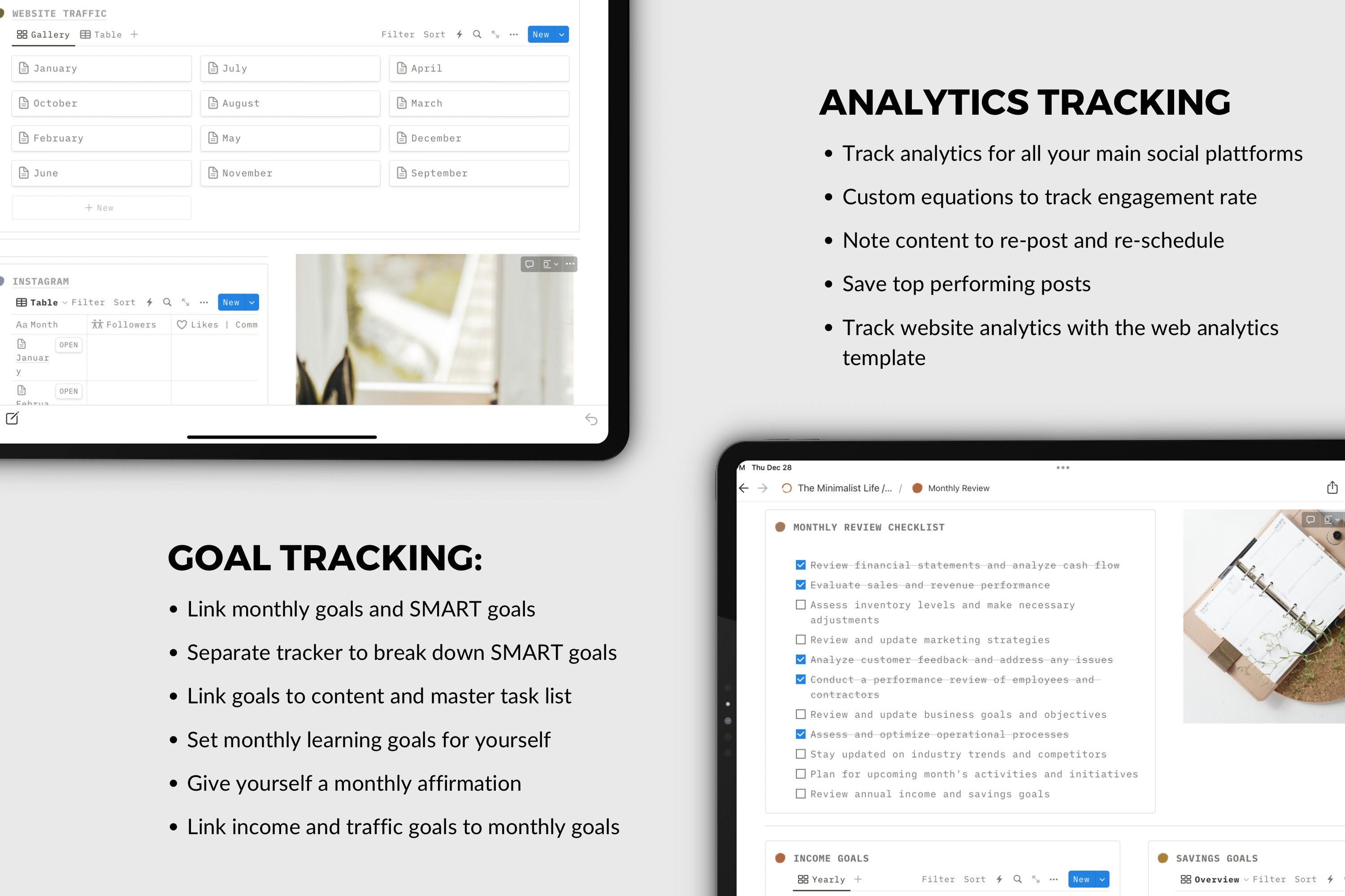 Notion content planner template all in one blog and life planner notion