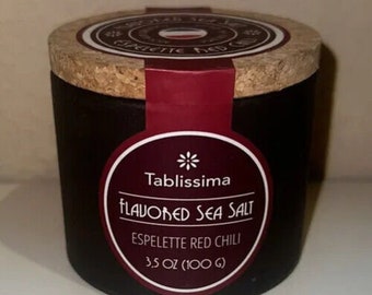 Espelette Red Chili flavored sea salt Tablissima Made in France 100 G