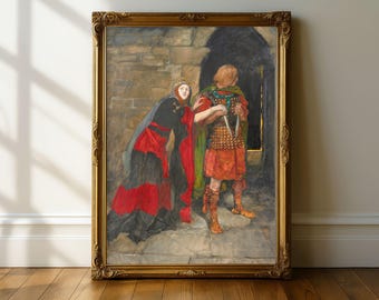 Póster de Shakespeare, Lady Macbeth, arte mural de Shakespeare, arte renacentista, bellas artes clásicas del siglo XVIII, arte antiguo, pintura al óleo vintage