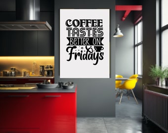 Typography Retro Quote Wall Print, Coffee Art Print, Kitchen Wall Art, Coffee Wall Art, Coffee Shop Wall Art, Coffee Print Wall Art, Office