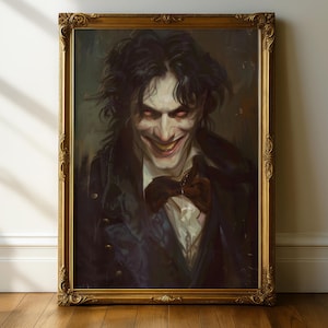 Dracula, Vampire Aesthetic, Vintage Print, Dark Academia, Dark Art, Occult Poster, Gothic Home Decor, Wiccan Art, Halloween Wall Decor, Art