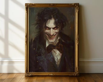 Dracula, Vampire Aesthetic, Vintage Print, Dark Academia, Dark Art, Occult Poster, Gothic Home Decor, Wiccan Art, Halloween Wall Decor, Art