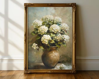 Hydrangea, Sage Green Wall Art, Vintage Prints, Hydrangea Wall Art, Farmhouse Decor, Botanical Prints, Digital Download, Mothers Day Gift