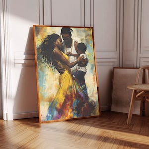 Abstract Art, Black Art, Black Family Print, African American Art, Black Woman Art, Woman Portrait, African Wall Art, Modern Wall Art, Art