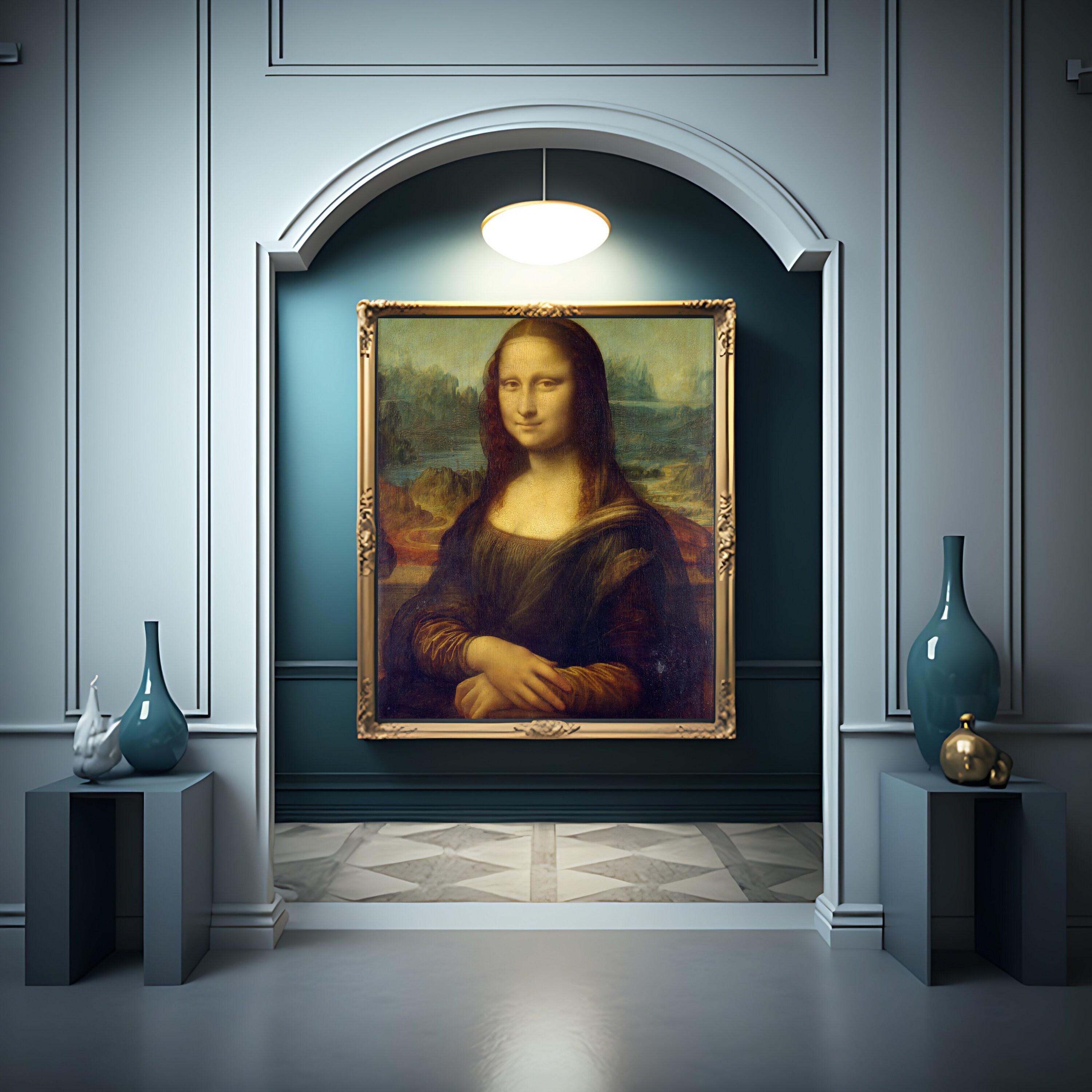 Impression d'art sur toile Mona Lisa - Reproduction d'art de