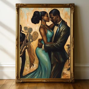 Black Couples Dancing, Anniversary Gift, African American Art, African American Wall Art, African American Art Prints, Afrocentric Wall Art