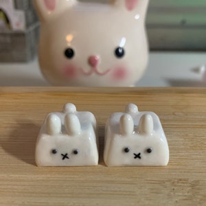 Miffy Bunny Artisan Keycap Handmade Polymer clay, for keyboard