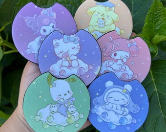 Cute Kitty and Friends Car Coasters