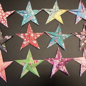 Dozen Origami Stars - Home Decor and Party Decorations