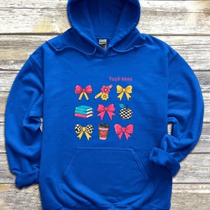 Shirt-Hem School Badge Hoodie
