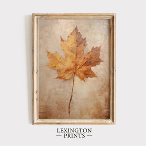 Rustic Fall Decor Wall Art Leaf Art Still Life Printable Vintage Autumn Print Leaf Painting Botanical Wall Art Thanksgiving Decor Nature 186