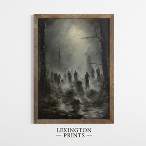 Halloween Wall Art Printable Halloween Decor Halloween Ghost Decor Painting Vintage Ghost Wall Art Ghost Spooky Season Moody Wall Art 210