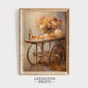 Rustic Fall Decor Fall Wall Art Bar Cart Art Printable Vintage Autumn Decor Kitchen Wall Art Moody Wall Art Thanksgiving Decor Pumpkin 202