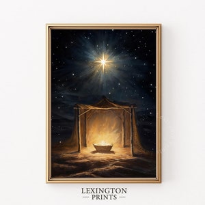 Étoile de la Nativité Art mural chrétien Nativité chrétienne Noël Étoile de Noël imprimable impression chrétienne Noël Nativité Jésus 442