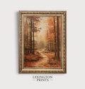 Vintage Autumn Landscape Painting Fall Home Decor Autumn Painting Autumn Decor Rustic Fall Decor Moody Wall Art Forest Wall Art Autumn 211