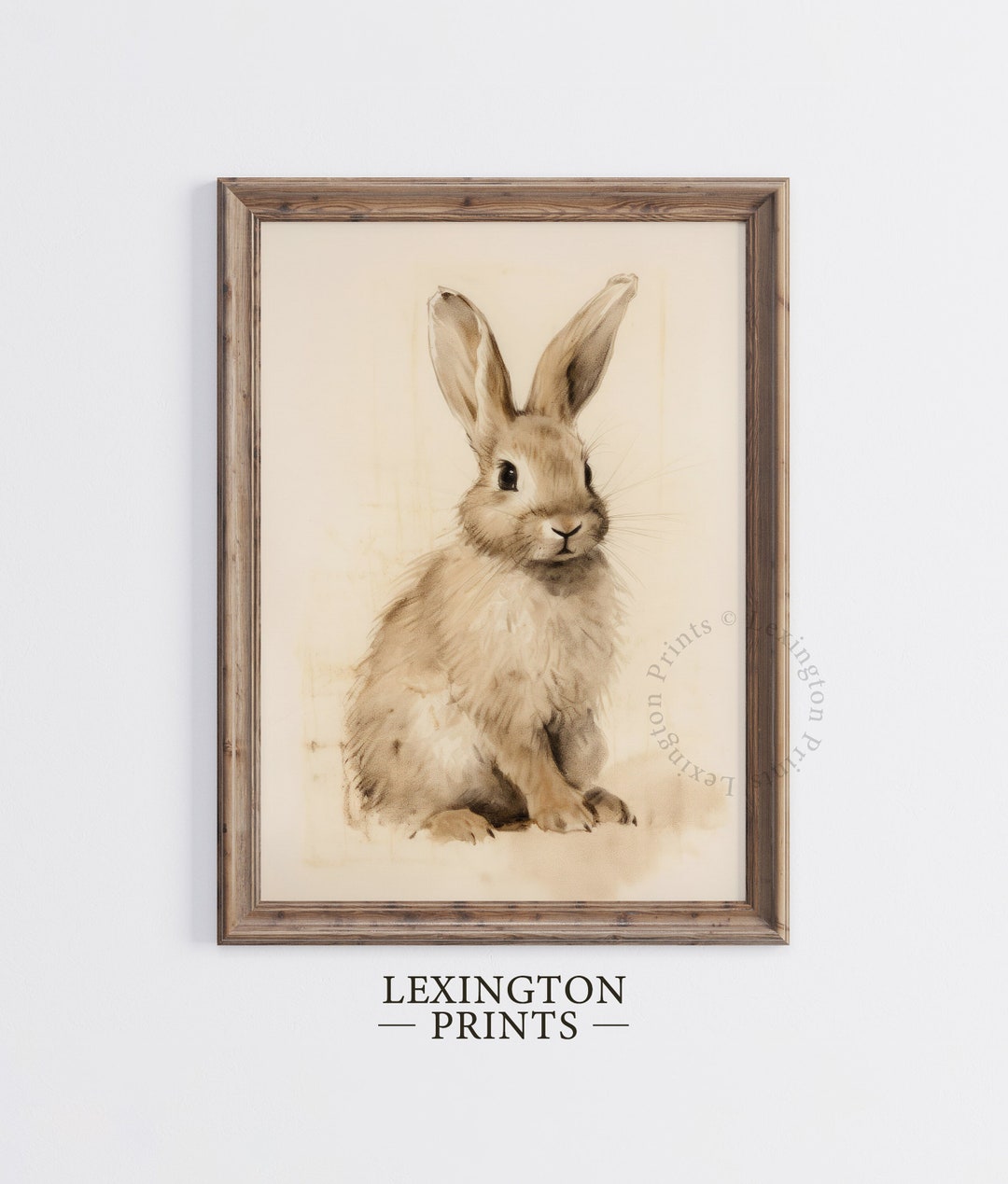 Easter Bunny Printable Nursery Decor Rustic Animal Wall Art Bunny ...