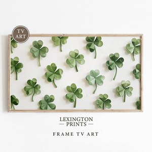St Patricks Day Frame TV Art, Vintage St Patricks Shamrock TV Art, Green Spring TV Art St Patricks Day Home Decor Digital Download File 1027