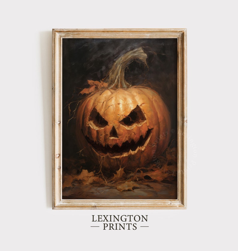 Halloween Decor Jack O Lantern Printable Pumpkin Decor Vintage ...