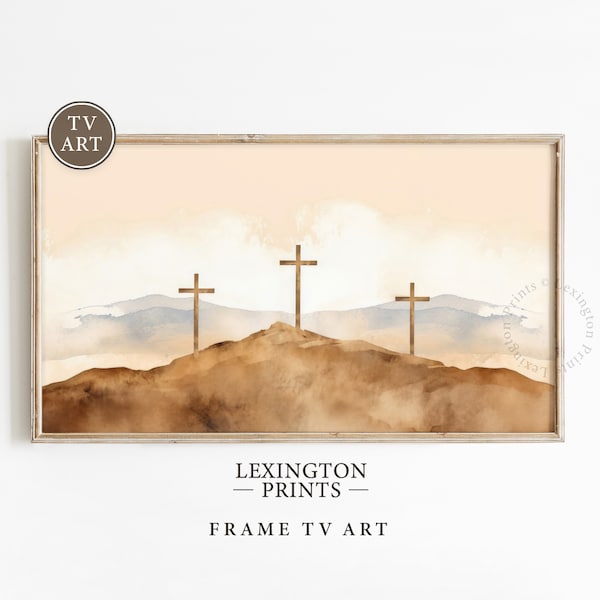 Christian Calvary TV Art Jesus TV Art, Easter Frame TV Art Christian Tv Art Christian Decor, Easter Tv Art Religious Tv Art Minimalist 644