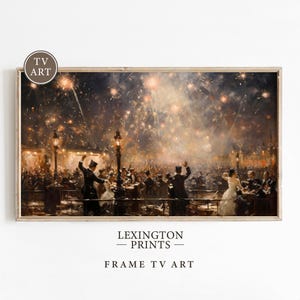 Art pour la télévision fête du Nouvel An Cadre Samsung pour le nouvel an Art pour la télévision Feux d'artifice