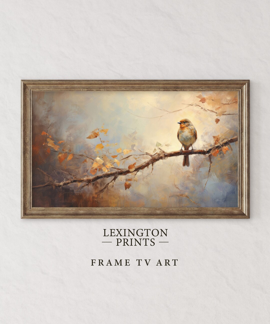 Bird Fall Decor Rustic Fall Frame TV Art Fall Bird Art Frame TV Art ...