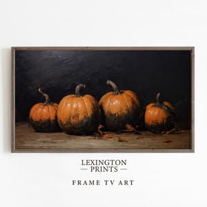 Vintage Halloween Frame TV art for Samsung Frame TV set of 18. This is a bundle of spooky Halloween TV art of jack o lanterns, ghosts, witches, pumpkins, etc and is meant to be displayed in a Frame TV. The shop name Lexington Prints is listed beneath