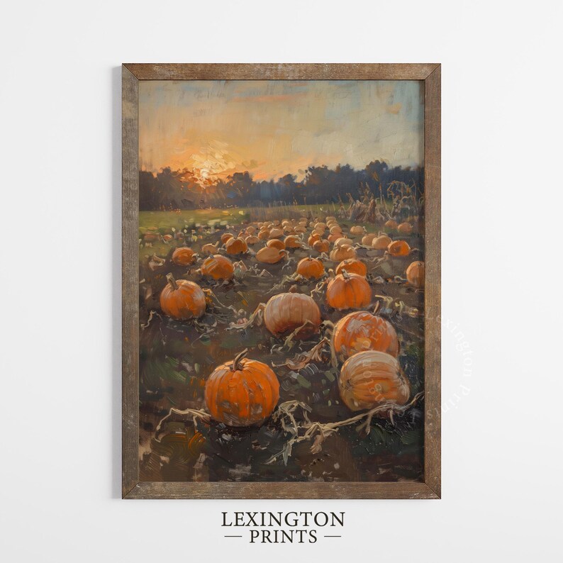 Pumpkin Patch Fall Printable Wall Art, Pumpkin Wall Art Fall Print ...