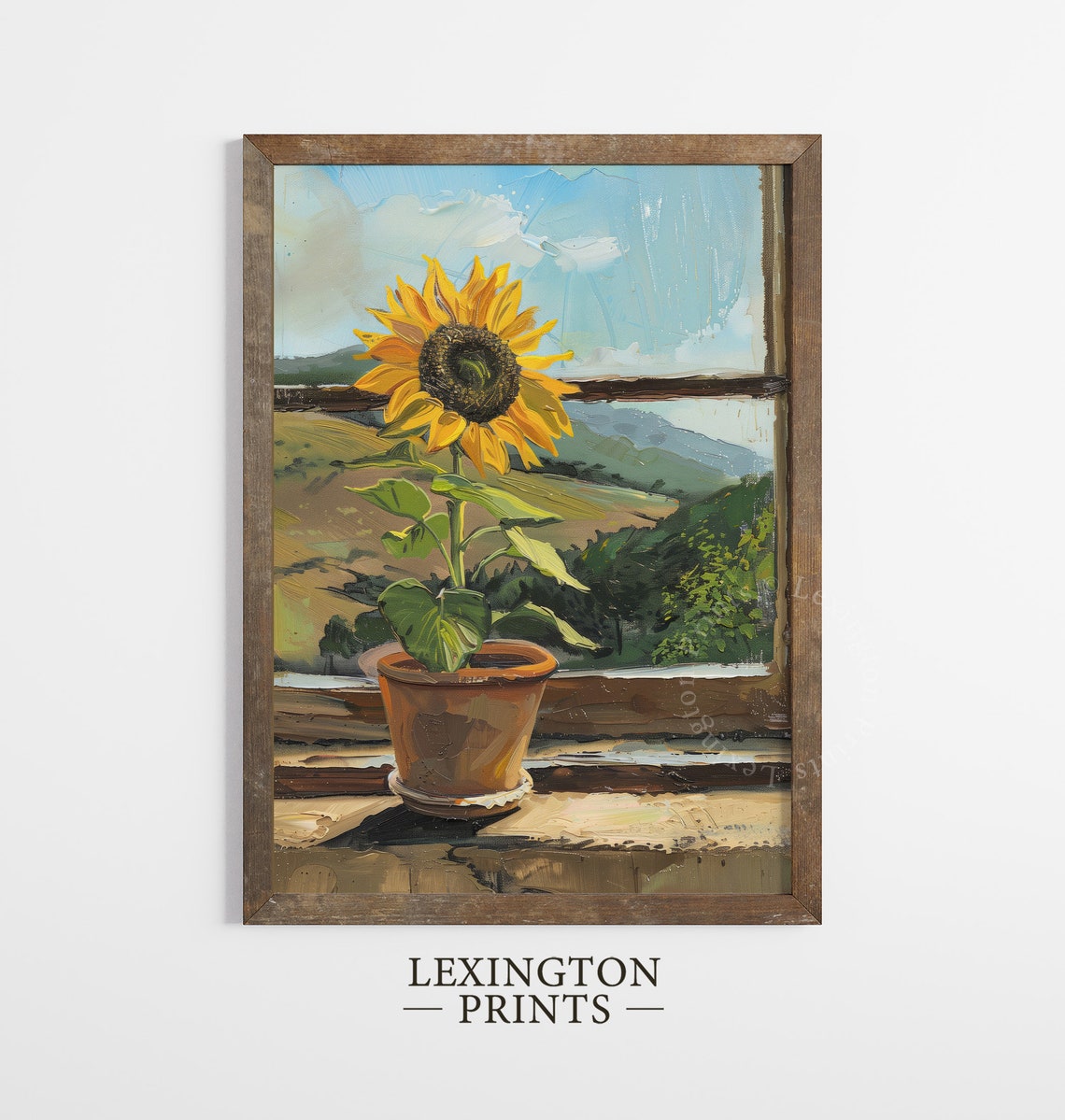 Rustic Sunflower Print, Vintage Printable Wall Art, Farmhouse Decor ...