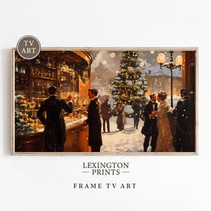 Victorian New Years Party TV Art, New Years Frame TV Art, Winter TV Art Victorian Wall Art, Christmas Tv Art Holiday Decor Gold Vintage 977
