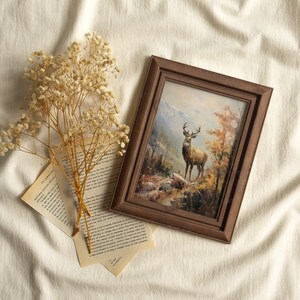 Rustic Fall Wall Art Deer Painting Fall Decor Printable Vintage Autumn ...