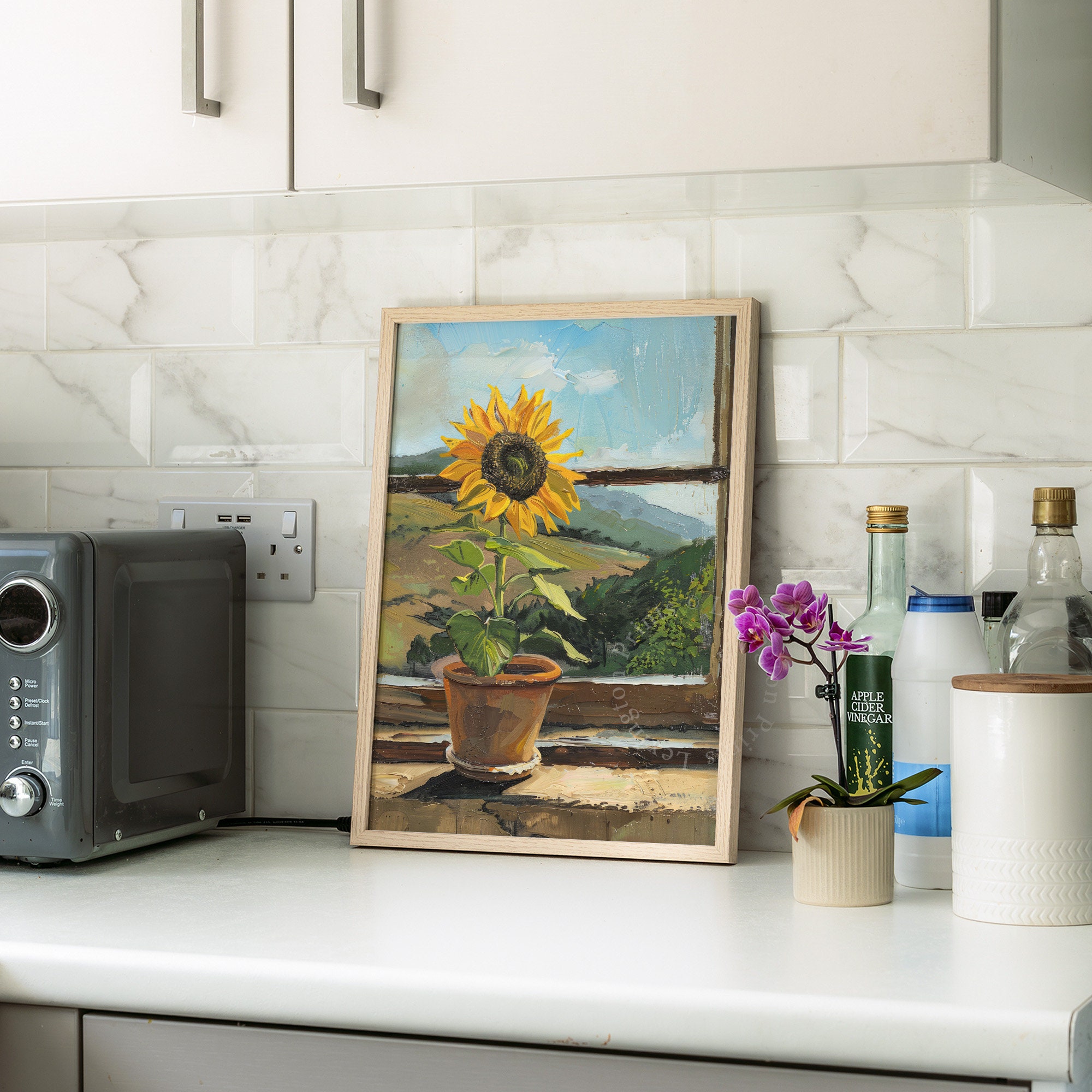 Rustic Sunflower Print, Vintage Printable Wall Art, Farmhouse Decor ...
