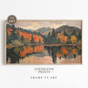 Moody Fall Landscape TV Art Fall TV Art, Samsung Frame TV Art, Autumn Tv Art Vintage Fall Home Decor Forest Tv Art Oregon Landscape Art 884