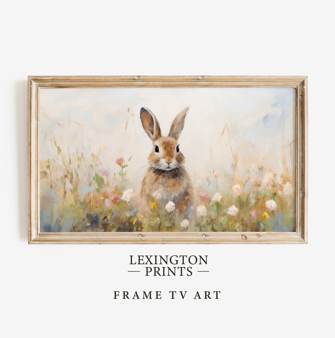 Spring Bunny Rabbit Samsung Frame Tv Art Easter Bunny Tv Art Frame