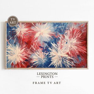 4th of July Fireworks TV Art, Samsung Frame TV Art, 4th of July TV Art Patriotic Frame Tv Art, Vintage Textured Tv Art Digital Download 1218