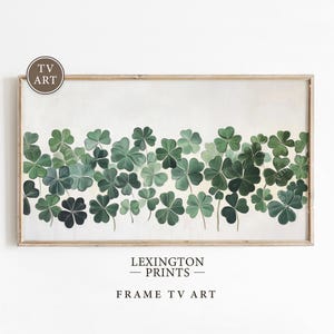St Patricks Day Frame TV Art, Vintage St Patricks Shamrock TV Art, Green Spring TV Art St Patricks Day Home Decor Digital File For Tv 1030