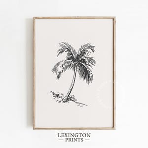 Palm Tree Sketch, Summer PRINTABLE Wall Art, Palm Tree Wall Art Drawing, Summer Boho Wall Art Minimalist Bathroom Art Digital Download 1191