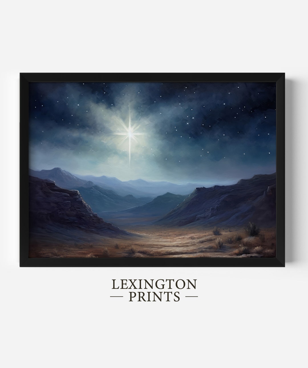 Christmas Star Christian Wall Art Jesus Art Christmas Wall Art