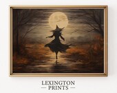 Halloween Witchy Decor Halloween Wall Art Witch Halloween Printable Rustic Halloween Decor Vintage Halloween Cottagecore Wicca Full Moon 283