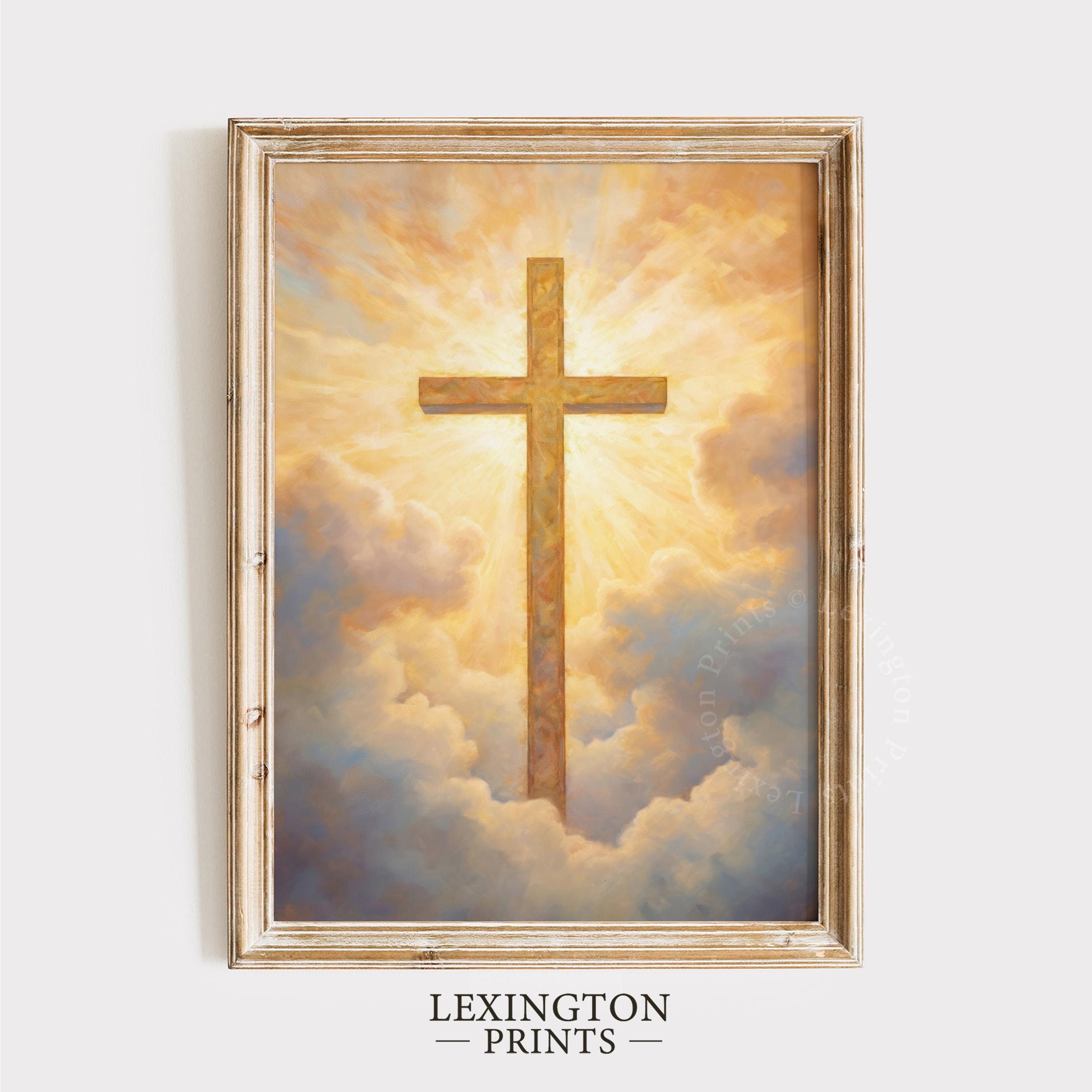 Vintage Christian Wall Art Christian Cross Art Printable Art