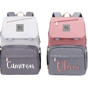 Personalized Diaper Bag, Waterproof Diaper Backpack, Ideal Baby Shower Gift, New Mom Gift Bag, Newborn Gift bag. image 1