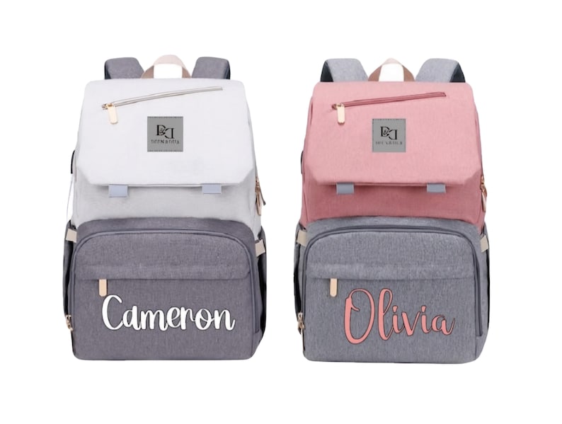 Personalized Diaper Bag, Waterproof Diaper Backpack, Ideal Baby Shower Gift, New Mom Gift Bag, Newborn Gift bag. image 1
