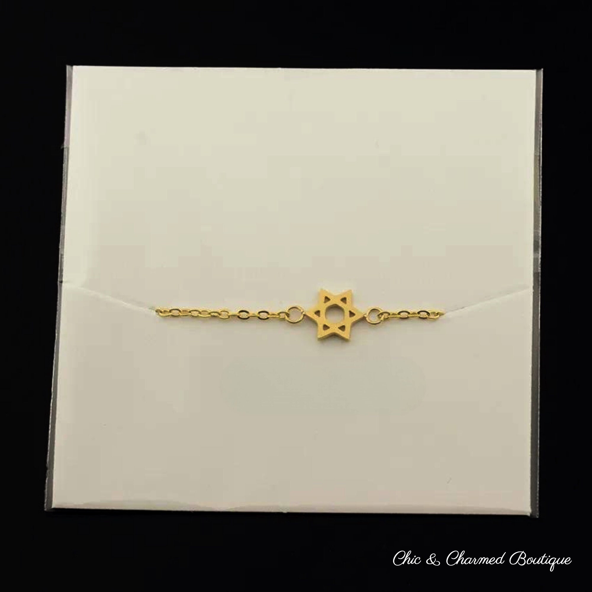 Minimalist Star of David Bracelet